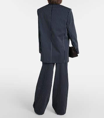 Blazer gessato Aiden in twill  | The Frankie Shop