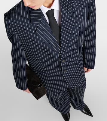 Blazer gessato Aiden in twill  | The Frankie Shop