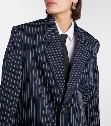 Blazer gessato Aiden in twill  | The Frankie Shop
