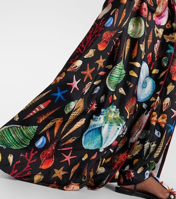 Bata Capri de satén de seda estampada | Dolce&Gabbana
