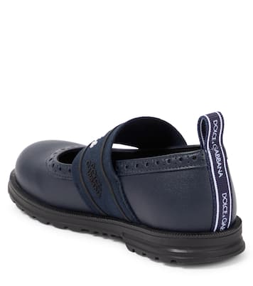 Ballerine Mary Jane in pelle con logo | Dolce&Gabbana Kids