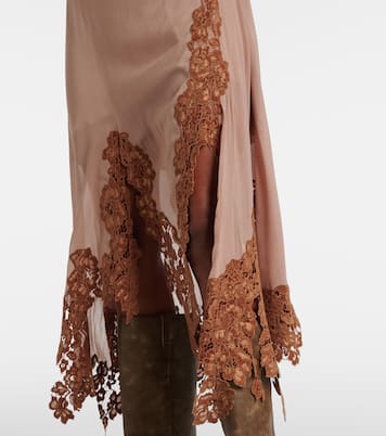 Abito midi in crêpe e pizzo | Acne Studios