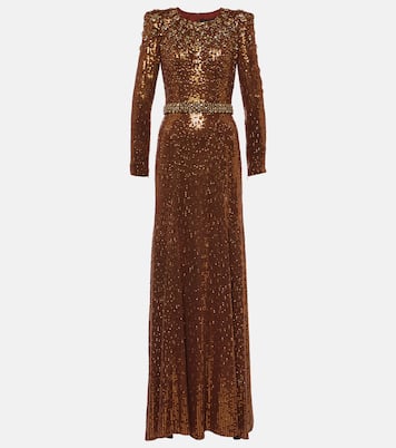 Abito lungo Ginevra con paillettes | Jenny Packham