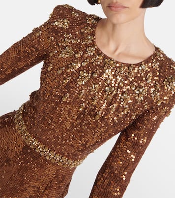 Abito lungo Ginevra con paillettes | Jenny Packham