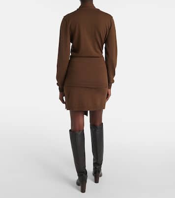 Trompe l'œil wool-blend miniskirt | Lemaire