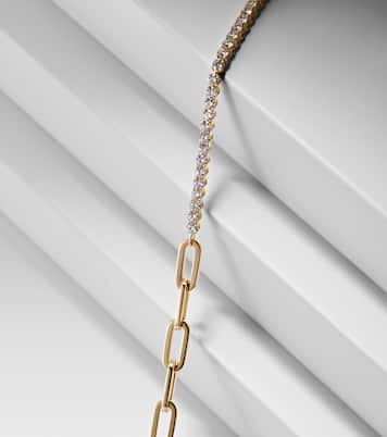 Link 18kt gold chain bracelet with diamonds  | Bucherer Fine Jewellery