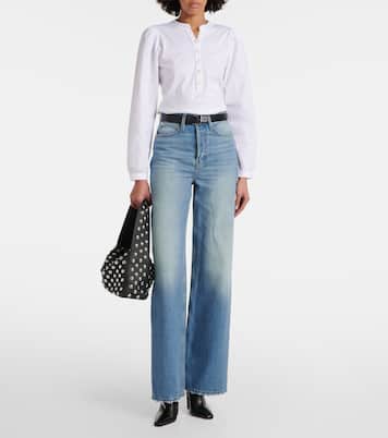 Blusa in cotone con maniche a sbuffo | Frame