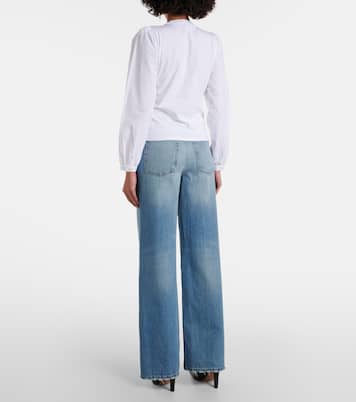 Blusa in cotone con maniche a sbuffo | Frame