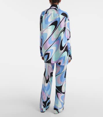 Camicia pigiama in twill di seta con stampa | Pucci