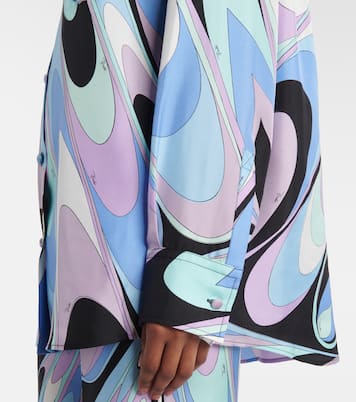 Camicia pigiama in twill di seta con stampa | Pucci