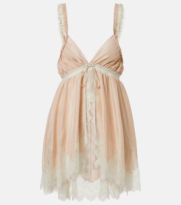 Top de pongé de seda con encaje | Chloé