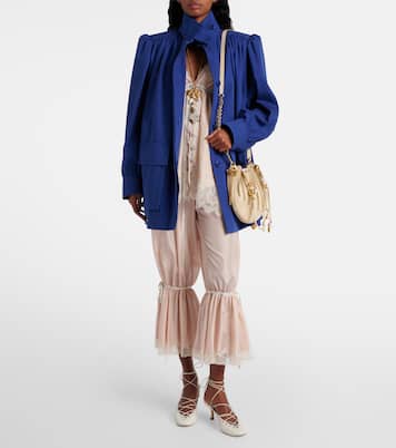 Top de pongé de seda con encaje | Chloé