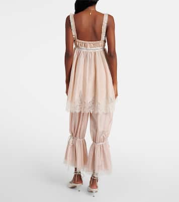 Top de pongé de seda con encaje | Chloé