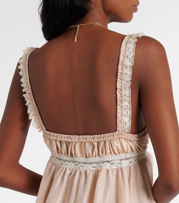 Top de pongé de seda con encaje | Chloé