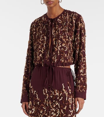 Giacca in seta con paillettes | Dries Van Noten