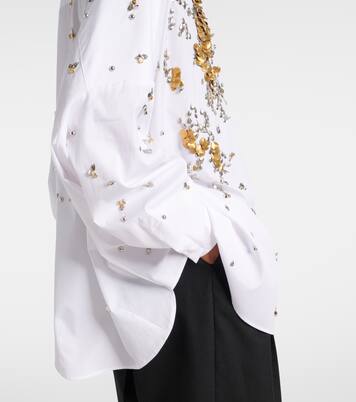 Camicia in popeline di cotone con applicazioni | Dries Van Noten