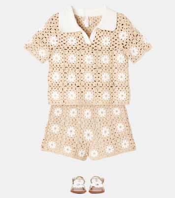 Shorts Cascadian aus Häkelstrick | Zimmermann Kids