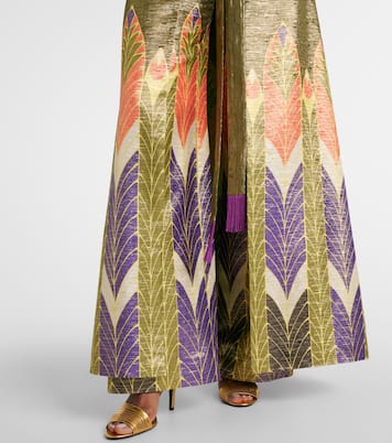 Printed silk-blend wide-leg pants | Valentino