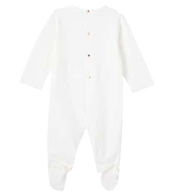 Bébé – Grenouillère en coton mélangé à logo | Versace Kids