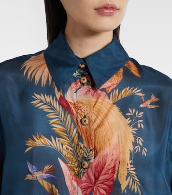 Camicia Ascension in seta con stampa | Zimmermann