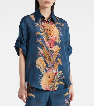 Camicia Ascension in seta con stampa | Zimmermann