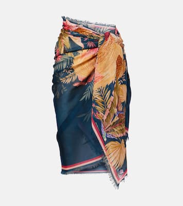 Pareo in cotone con stampa | Zimmermann