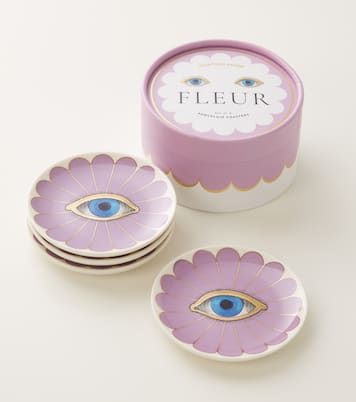 Fleur set of 4 ceramic coasters | Jonathan Adler