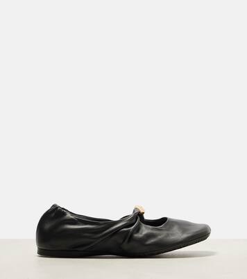 Pebble Soft leather ballet flats | Loewe