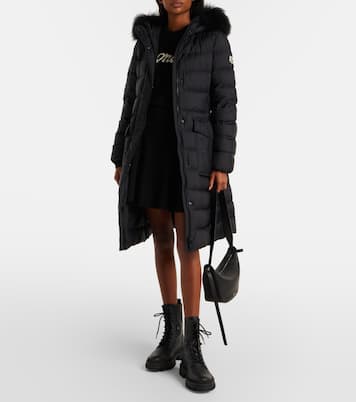 Daunenjacke mit Shearling | Moncler