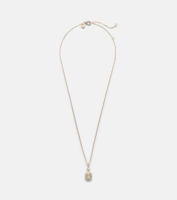 Bezel Illusion 18kt gold pendant necklace with diamonds | Shay Jewelry