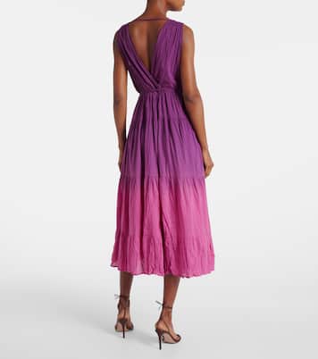 Vestido midi Marilyn de gasa de algodón | Velvet