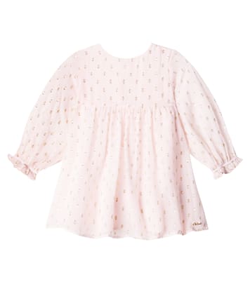 Baby - Abito in misto seta con paillettes | Chloé Kids