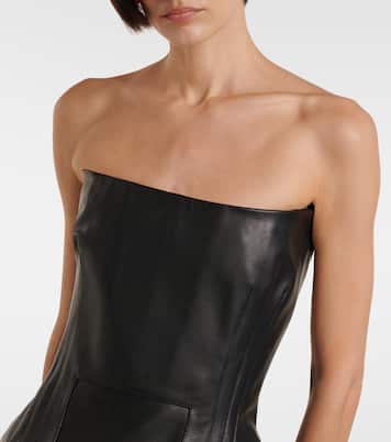 Leather bustier minidress | Magda Butrym