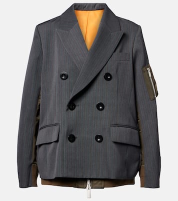 Paneled double-breasted jacket | Sacai