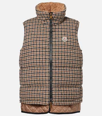 Touvet checked wool-blend down vest | Moncler