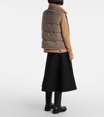 Touvet checked wool-blend down vest | Moncler