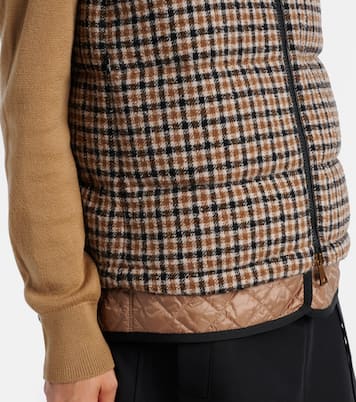 Touvet checked wool-blend down vest | Moncler