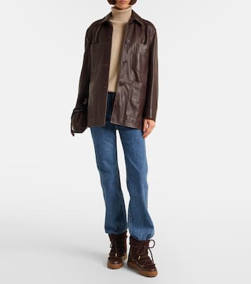 Schneestiefel Felt Wedge mit Leder | Inuikii