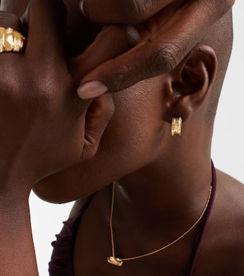 Orecchini a cerchio B.zero1 in oro 18kt con diamanti | Bvlgari