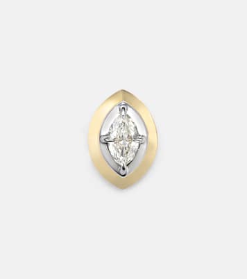 Einzelner Ohrring aus 9kt Gelbgold mit Diamant | Rainbow K