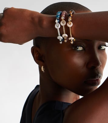 Chakra 18kt gold bracelet with gemstones | Ananya