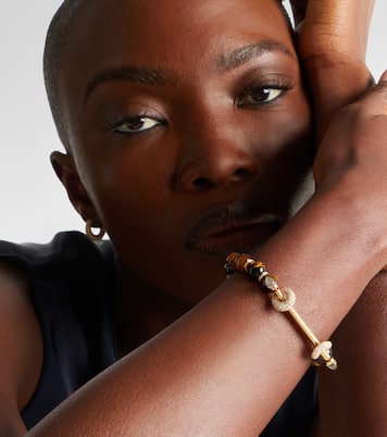 Chakra 18kt gold bracelet with gemstones | Ananya