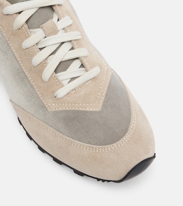 Slim Runner velvet and suede sneakers | Le Monde Béryl