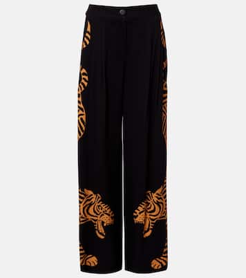 Black Tiger wide-leg pants | Farm Rio