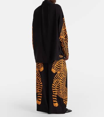 Black Tiger wide-leg pants | Farm Rio