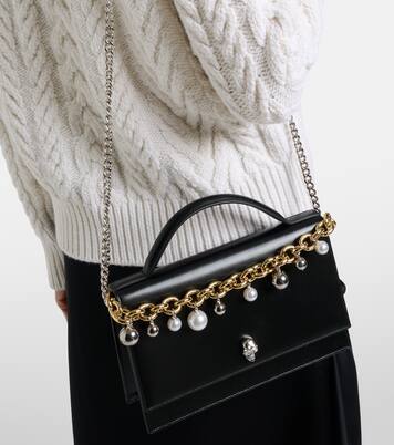 Bolso Skull Small de piel adornada | McQueen