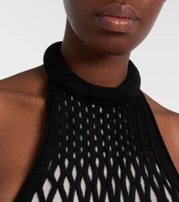 Halterneck open-back mesh midi dress | Givenchy