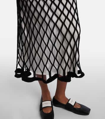Halterneck open-back mesh midi dress | Givenchy