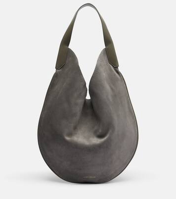 Soft Plié suede shoulder bag | Victoria Beckham