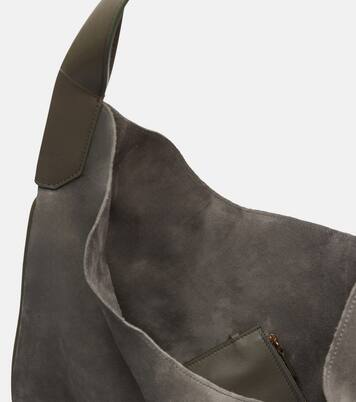 Soft Plié suede shoulder bag | Victoria Beckham